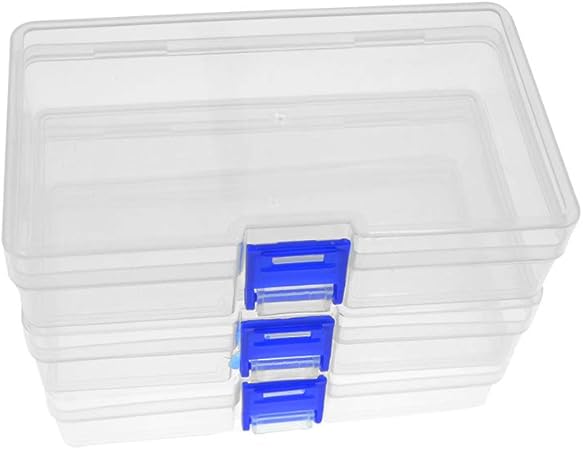 Lautechco Caja organizadora pequeña de plástico con tapa: Amazon.es: Hogar
