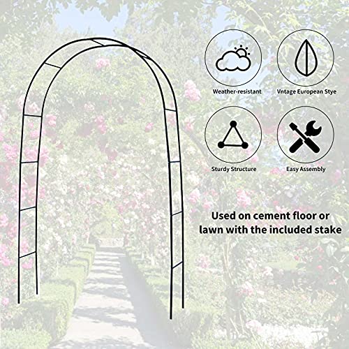 Rosenbogen, 240x133x38cm, Metall Pergola, Torbogen Rankgitter Gartenbogen Rankhilfe Rankgestell Rosengitter Rankhilfe… – Bild 4