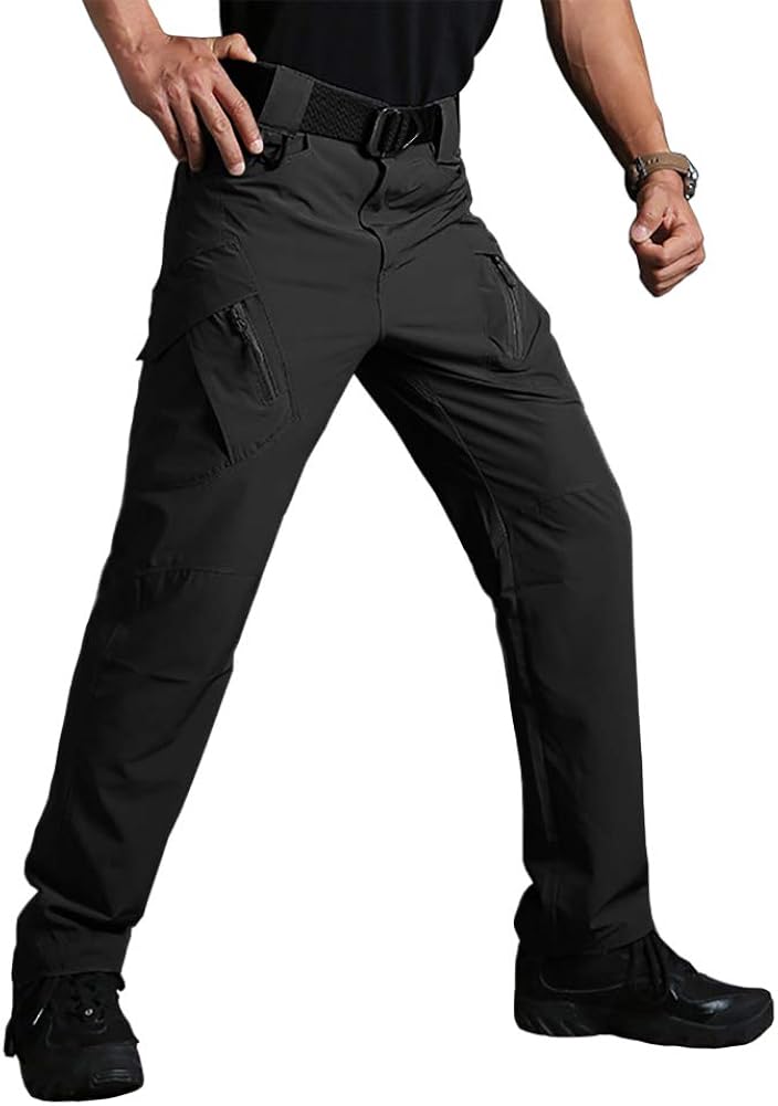 BIYLACLESEN Mens Outdoor Ripstop Military Pants Multi Pockets