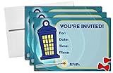 Time Traveler Birthday Party Invitations & Envelopes Value Pack (20 Count)