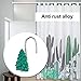 FITNATE Shower Curtain Hooks, 12 PCS Anti-Rust Decorative Shower Curtain Hooks for Home, Bathroom, Bedroom, Baby Room, Living Room & More -Christmas tree Woods Pine Tree
