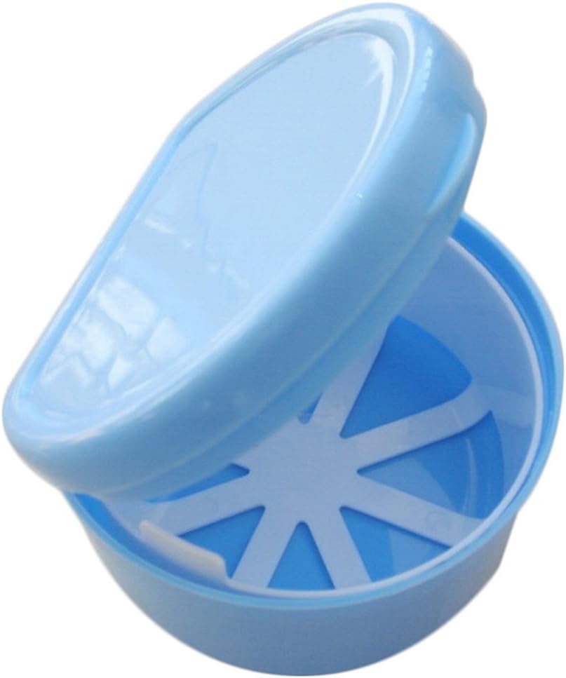 Milopon Denture Holder Denture Box with Strainer Dentures Box Dentures Case Prosthesis Box Colour Random