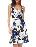 Herou Women Sleeveless Beach Casual Flared Floral Tank Dress (Small, Flower-31)
