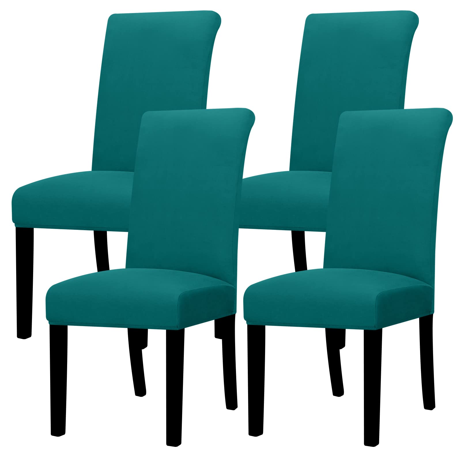 Lellen Dining Chair Covers Set of 4, Stretch Chair Covers Dining Chair Slipcovers Removable Washable Reusable Home & Kitchen Decor Protector Dining Room Chair Covers,Teal
