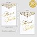 Aytai Gold Wedding Table Numbers 1-25 & Head Table Card, 4x6 Double Sided Gold Foil Calligraphy Design Table Numbers for Wedding Reception Wedding Table Decorations