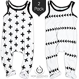 Kaydee Baby Viscose Rompers - Set of 2 - (Swiss Cross & Arrows) 0-24 Months
