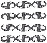 LeBeila 8 Shape Carabiner 12 Small Tactical Carabiners Clips Mini SF Spring Backpack Clasps Wiregate EDC Keychain Snap On Clip Hook Buckle for Camping Climbing Hiking Survival Gear (Black, 12PCS)
