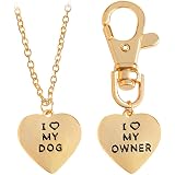 Dog Bone Charm Tag Necklace Key Chain 