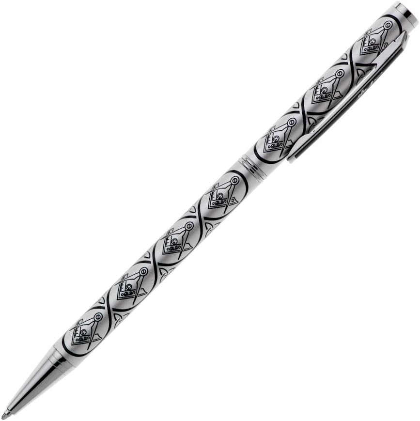Sea Gems Masonic Ball Point Pen Boxed, Black