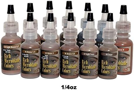 Rich Microblade Colors Permanent Makeup Tattoo Ink – 1/2oz Bottle – Brown Y/O