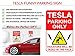 TESLA PARKING ONLY SIGN | Funny Embossed Aluminum 12 x 8 inches Weatherproof | Tesla Gifts for Garage, Office, Home, Desk | Tesla Model 3 Accessories, Model S, Model X, Model 3, Christmas, Fathers Day