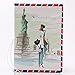 Coolrunner 1pcs Fashion Miss Love to Travel Passport Covers 3D Stereo Design Faux Leather ID Card Holders Stamp Envelope Passport Cases (USA)