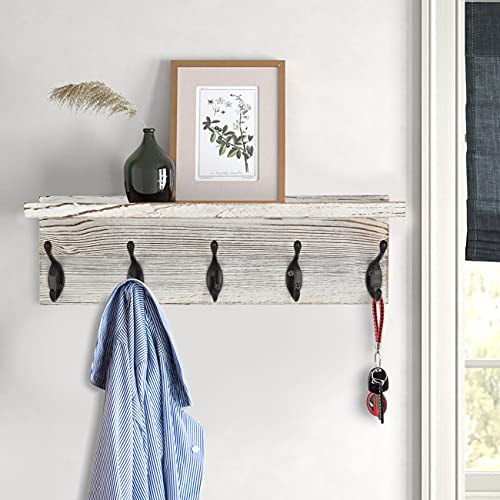 Homode Coat Rack with Shelf, Wall Mount Coat Hooks with Shelf