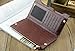 Miraclekoo Long Bifold Wallet Slim Purse Credit Card Holder Womens/mens Soft PU Leather Zipper Handbag (Brown)