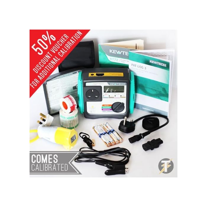 Buy Kewtech KT72 PAT Testing Kit KIT6T Kewtech KT72 Manual Battery Powered PAT Tester With
