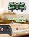 Dwi Dowellin Mini Drone Crash Proof RC Small Quadcopter One Key Take Off Landing Flips Rolls Nano Drones Toy for Kids Beginners Children Boys and Girls, Green