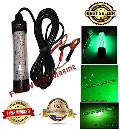 12V LED GREEN UNDERWATER SUBMERSIBLE NIGHT FISHING LIGHT crappie squid boat