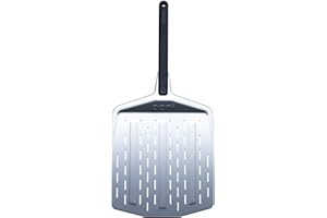 Ooni 12” Perforated Pizza Peel – Metal Pizza Peel 12 Inch, Pizza Spatula Paddle, Lightweight Pizza Turning Peel with Long Han