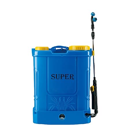 FarmEarth Agriculture Knapsack Battery Operated Sprayer Pump 12volt 8amp 16 L Blue