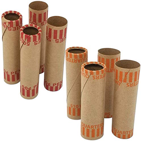 J Mark Burst Resistant Preformed Quarter & Penny Coin Roll Wrappers