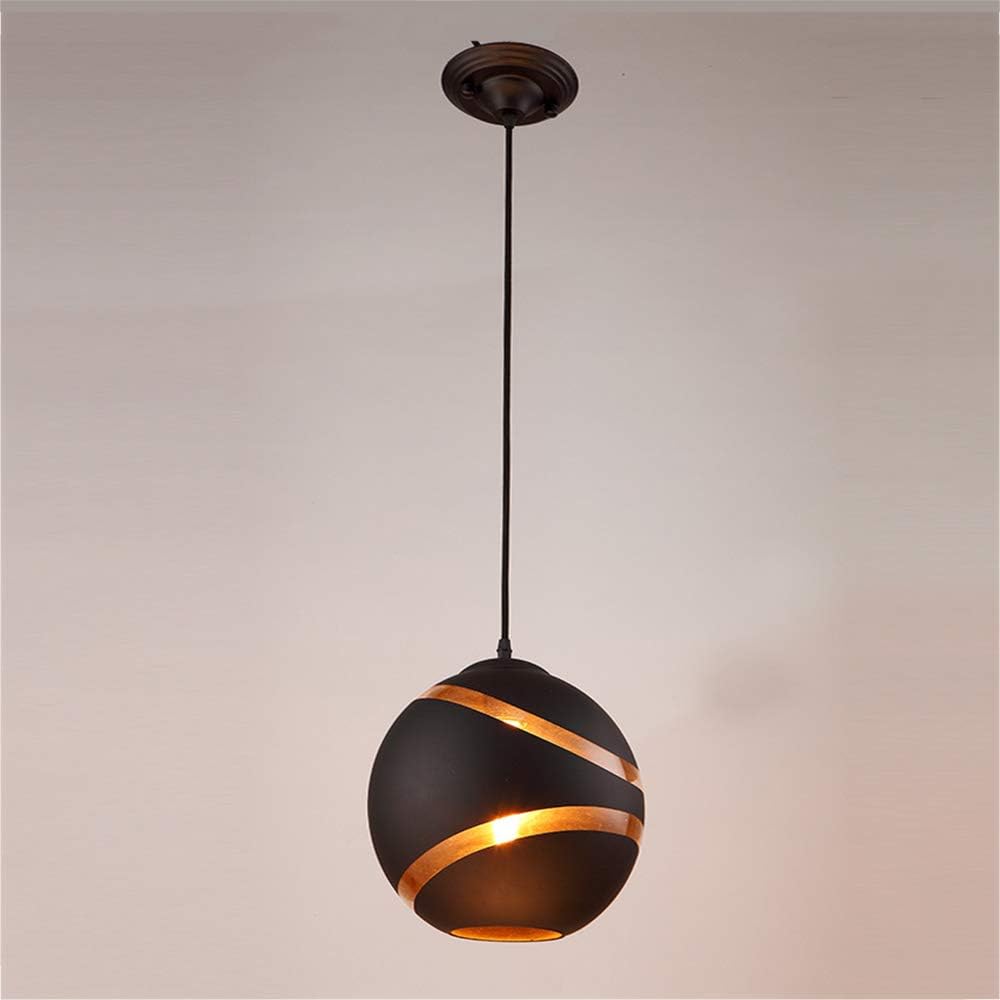 RAON Wrought Iron pendant E27 Restaurant and Bar Industrial Ceiling Pendant Light Hanging Lamp Hollow spherical ceiling lamp