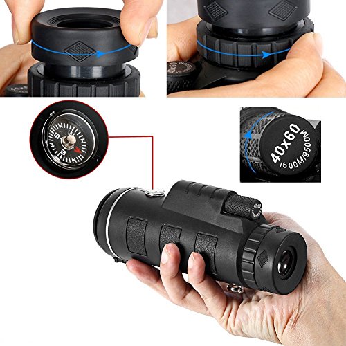 image for XPXKJ Monocular Telescopes, 40x60 Dual Focus Waterproof Spotting Scope