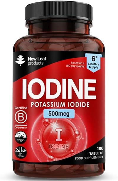 New Leaf Iodine Tablets 180 Vegan High Potency 150 mcg 6 Month Supply