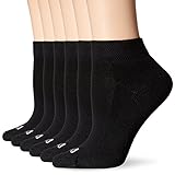 PEDS Women's COOLMAX Quarter Sock with Footbed Cushioning (6 Pair Pack)