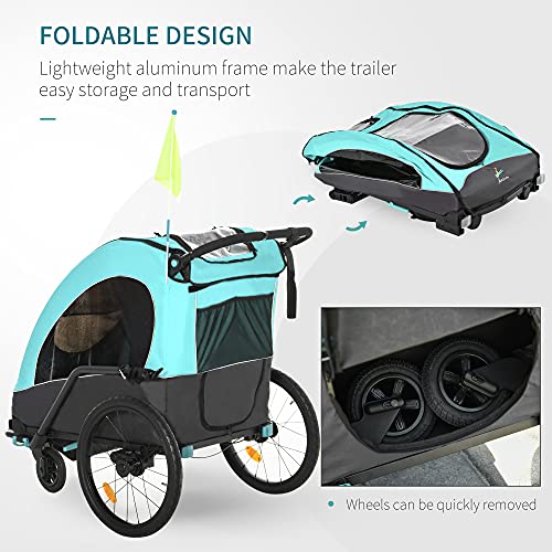 Aosom Bike Trailer for Kids 3 In1 Foldable Child Jogger Stroller Baby