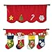 Sandistore Door Window Drape Panel Christmas Curtain Decorative Home