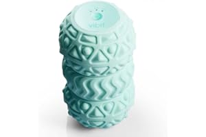 Vibit - Vibrating Massage Roller for Foot, Leg, Muscles, and More, Great for Pain Relief, Sciatica, and Plantar Fasciitis, Portable, Lightweight, 3 Vibration Levels (Green) (10cm Diameter)
