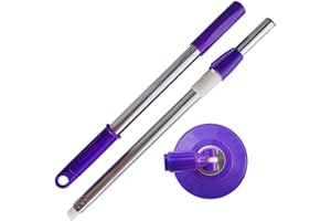 Spin Mop Pole Handle Replacement，360 Degrees Rotating Telescopic, Enhanced Thickened, for Home and Office Cleaning (Purple)