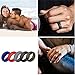 Haluoo Silicone Ring Wedding Band, Hypoallergenic Breathable Rubber Outdoor Sport Athletic Rings for Men Women Statement Engagement Ring Size 6-12, Blue, Gray, Camouflage, Black, Red (10, Black)thumb 3