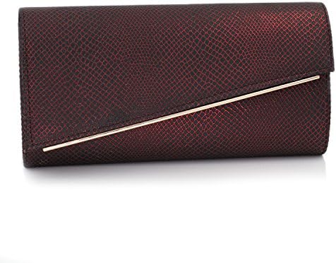 HMaking Women Envelope Evening Crocodile Skin PU Leather Embossed Party Clutch Purse