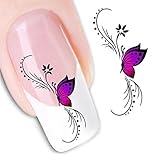 Nail Art Water Butterfly Water Nail Art Decal / Tattoo / Sticker