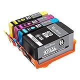 Valuetoner Remanufactured Ink Cartridge Replacement For Hewlett Packard HP 920XL High Yield CH650BN CD975AN CD972AN CD973AN CD974AN (1 Black, 1 Cyan, 1 Magenta, 1 Yellow) 4 Pack