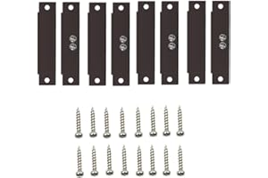 QLXHBOT Magnetic Door Switch NC Wired Door Alarm Magnetic Contact Sensor with Double Side Tape 4 Sets Brown