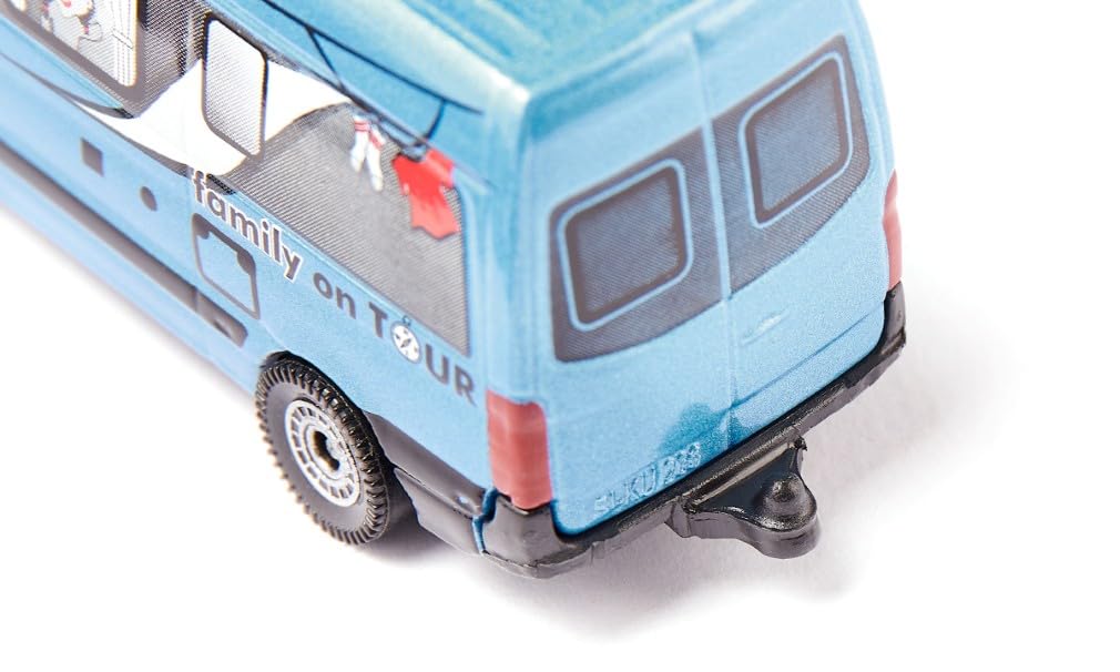 siku 1559, Campervan, Spielzeugauto für Kinder, Metall/Kunststoff, Blau, Vielseitig einsetzbar 3
