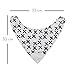 Pickle & Olive Reversible Baby Teething Bibs - Attached Heart Shaped Teether - Monochrome - Set of 2