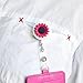 Qinsuee Retractable Badge Holder with Alligator Clip, 24 inch Retractable Cord, ID Badge Reel with Sunflower, 3 Pack