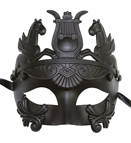 CCUFO Black Flying Butterfly Women Mask & Black Roman Warrior Men Mask Venetian Couple Masks For Masquerade/Party/Ball Prom/Mardi Gras/Wedding/Wall Decoration … - Thumbnail 2