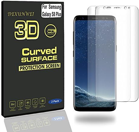 DEXUNWEI Screen Protector for Samsung Galaxy S8 plus Full Screen Coverage 3D PET HD Screen Protector Film(2-pack)
