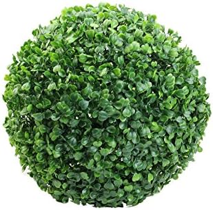 Juanshop Small Ball Tree Potted Artificial Plastic Grass Plants Table Decor Gift For Kids (18 cm / 7.09")