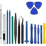 Zacro 18 in 1 Professional Opening Pry Tool Repair Kit with Non-Abrasive Nylon Spudgers and Pack of 2 Anti-Static Tweezers