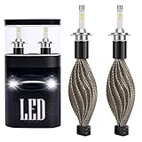 JKCOVER LED H7 Headlight Bulbs with Advanced CREE Chip and All In One Fanless Conversion Kit - 80W 6000K 9600Lm(40W 4800LM Each Bulb)-2 Year Warranty