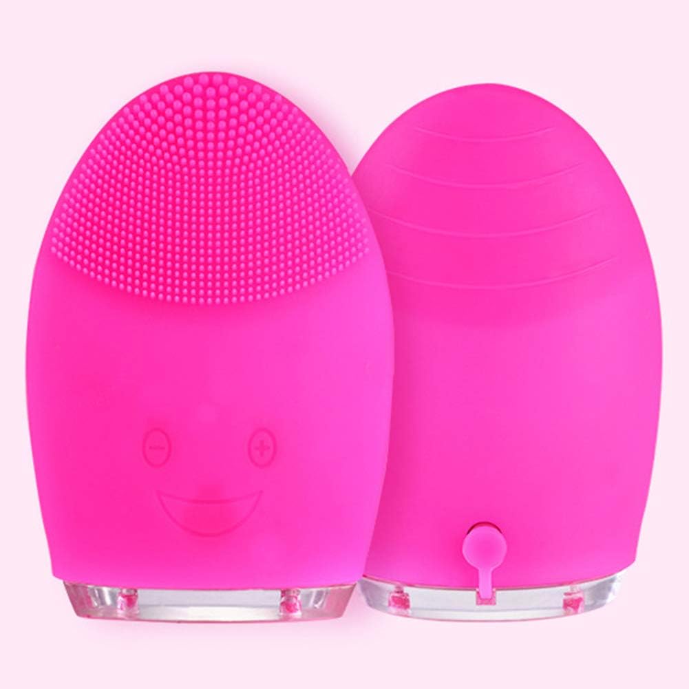 SELUXU Silicone Facial Cleanser,Facial Cleansing Brush Sonic Electric Waterproof Silicone Face Anti-Aging Skin Cleansing System for All Skin Types