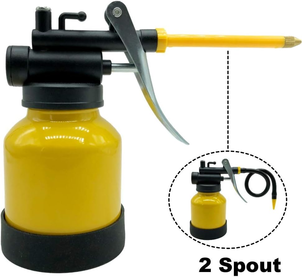 Hexin High Pressure Pistol Hand Pump Oiler Can with 2 Kinds