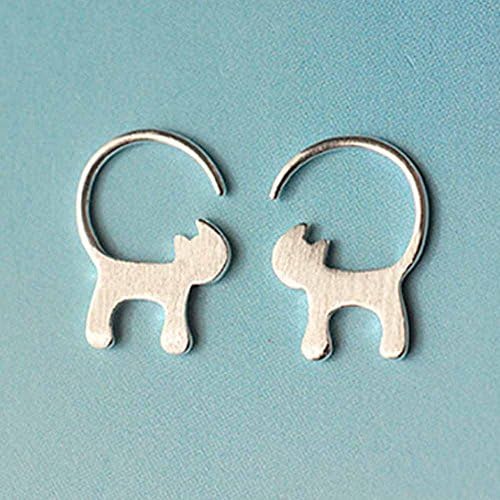 2017New Fashion Animal Long Tail Cat Stud Earrings for Women Tiny cute Earrings Birthday Party Gifts