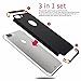 Hovisi 3 in 1 Anti-Scratch Anti-Fingerprint Shockproof Electroplate Frame with Non Slip Coated Case for iPhone7 Plus (Black)