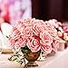 Topixdeals Artificial Flower Rose, 10pcs Real Touch Artificial Roses for DIY Bouquets Wedding Party Baby Shower Home Decor (PINK-10pcs)